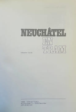 Neuchâtel en tram.. JACOBI (Sébastien)
