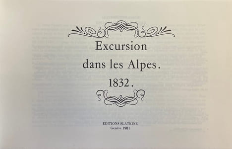 Excursion dans les Alpes (1832).. TÖPFFER (Rodolphe)