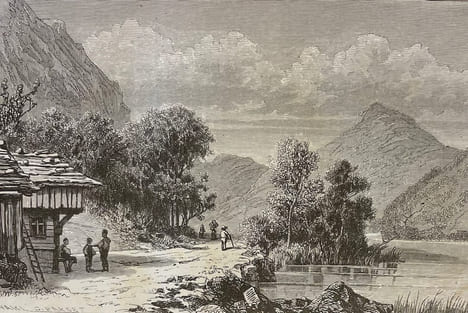 Un tour en Suisse. Histoire, science, monuments, paysages.. [GIRARDET (Karl)] - DUVERNEY (Jacques) [pseud. de CHEVALIER, Casimir]