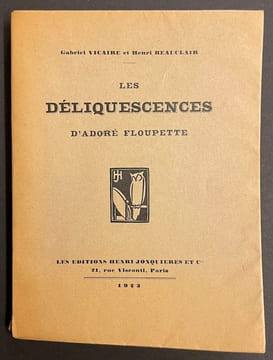 Les déliquescences d'Adoré Floupette. Poèmes décadents.. VICAIRE (Gabriel) & BEAUCLAIR (Henri)