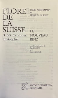 Flore de la Suisse, et des territoires limitriophes. Le nouveau Binz.