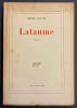 Lataume. Roman.. VINAVER (Michel)