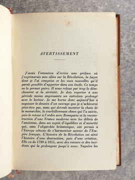 LA REVOLUTION FRANCAISE. I. DESTRUCTION DE LA ROYAUTE. II. LA REPUBLIQUE. . AUBRY OCTAVE (1881-1946).