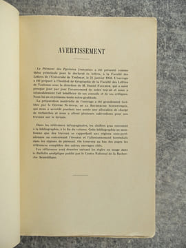 LE PIEMONT DES PYRENEES FRANCAISES. CONTRIBUTION A L’ETUDE DES RELIEFS DE PIEMONT. OUVRAGE PUBLIE AVEC LE CONCOURS DE L’EDUCATION NATIONALE. . ...