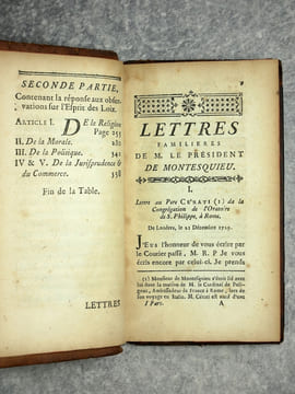 LETTRES FAMILIERES DE M. LE PRESIDENT DE MONTESQUIEU, NOUVELLE EDITION, AUGMENTEE DE PLUSIEURS LETTRES & AUTRES OUVRAGES DU MEME AUTEUR, QUI NE SE ...