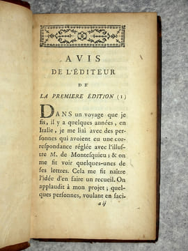 LETTRES FAMILIERES DE M. LE PRESIDENT DE MONTESQUIEU, NOUVELLE EDITION, AUGMENTEE DE PLUSIEURS LETTRES & AUTRES OUVRAGES DU MEME AUTEUR, QUI NE SE ...