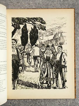 GASCOGNE. TYPES ET COUTUMES. DESSINS ORIGINAUX DE CLEMENT SERVEAU. . ESCHOLIER RAYMOND (1882-1971). 