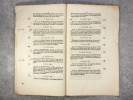 ETAT DES ARRESTS RENDUS EN FAVEUR DE L’ORDRE DE MALTE DEPUIS L’ANNEE 1700, JUSQU’EN 1760. . 