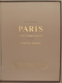 SPLENDEUR DE PARIS. PREFACE DE MAURICE GARCON.