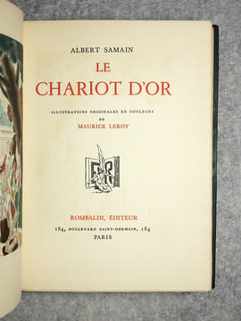 - AUX FLANCS DU VASE. ILLUSTRATIONS ORIGINALES EN COULEURS DE FERDINAND FARGEOT. 1941.- LE CHARIOT D’OR. ILLUSTRATIONS ORIGINALES EN COULEURS DE ...