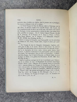 TROIS VOYAGES AU CANADA. PUBLIES PAR BERTRAND GUEGAN. JACQUES CARTIER. VOYAGES FAITS EN LA NOUVELLE FRANCE EN 1534 ET 1536. S. DE CHAMPLAIN. VOYAGES ...