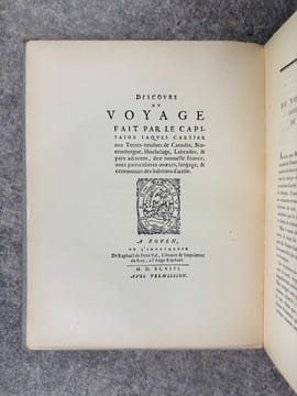 TROIS VOYAGES AU CANADA. PUBLIES PAR BERTRAND GUEGAN. JACQUES CARTIER. VOYAGES FAITS EN LA NOUVELLE FRANCE EN 1534 ET 1536. S. DE CHAMPLAIN. VOYAGES ...