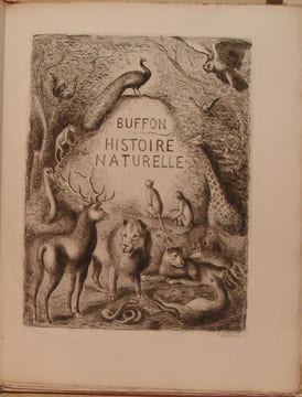 HISTOIRE NATURELLE. LES EAUX-FORTES QUI ORNENT CE LIVRE ONT ETE INVENTEES PAR LE PEINTRE-GRAVEUR D. GALANIS. LA TYPOGRAPHIE EST DE PHILIPPE GONIN QUI ...