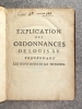 EXPLICATION DE L'ORDONNANCE DE LOUIS XV, ROI DE FRANCE ET DE NAVARRE, DU MOIS DE FEVRIER 1731, CONCERNANT LES DONATIONS. PAR FEU NOBLE FRANCOIS DE ...