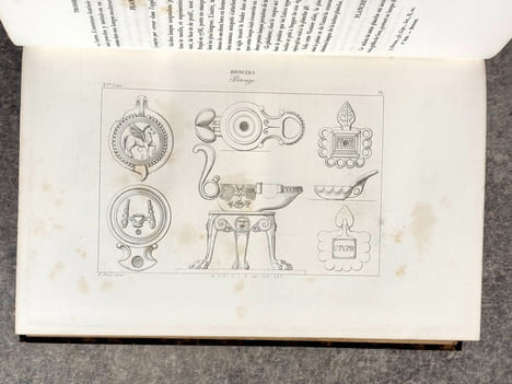 HERCULANUM ET POMPEI. RECUEIL GENERAL DES PEINTURES, BRONZES, MOSAIQUES, ETC. DECOUVERTS JUSQU’A CE JOUR, ET REPRODUITS D’APRES LE ANTICHITA DI ...