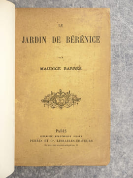 LE JARDIN DE BERENICE. . BARRES MAURICE. (1862-1923).