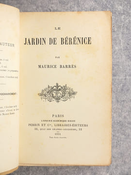 LE JARDIN DE BERENICE. . BARRES MAURICE. (1862-1923).