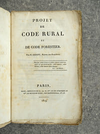 PROJET DE CODE RURAL ET DE CODE FORESTIER. PAR M. ARDANT, MAITRE DES REQUETES.
