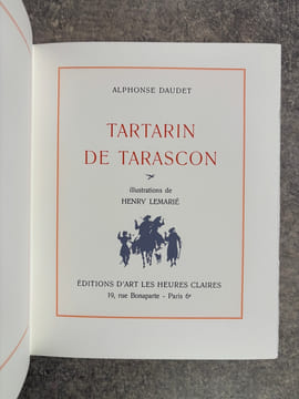 TARTARIN DE TARASCON. ILLUSTRATIONS DE HENRY LEMARIE. . DAUDET ALPHONSE (1840-1897).