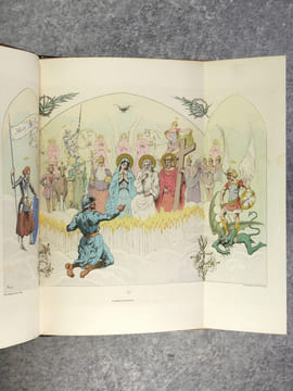 LA PASSION DE NOTRE FRERE LE POILU. ILLUSTRATIONS EN COULEURS DE LEON LEBEGUE. . LECLERC (MARC. 1874-1946). LEBEGUE LEON (1863-1944). 