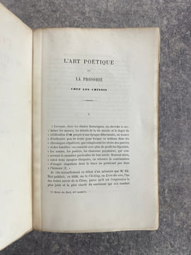 POESIES DE L’EPOQUE DES THANG (VII°, VIII° ET IX° SIECLES DE NOTRE ERE), TRADUITES DU CHINOIS POUR LA PREMIERE FOIS, AVEC UNE ETUDE SUR L’ART POETIQUE ...