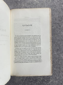 POESIES DE L’EPOQUE DES THANG (VII°, VIII° ET IX° SIECLES DE NOTRE ERE), TRADUITES DU CHINOIS POUR LA PREMIERE FOIS, AVEC UNE ETUDE SUR L’ART POETIQUE ...