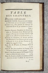 NOUVEAUX ELEMENTS DE LA SCIENCE DE L'HOMME, PAR M. BARTHEZ, CHANCELIER DE L’UNIVERSITE DE MEDECINE DE MONTPELLIER, MEMBRE DES SOCIETES ROYALES DES SCIENCES DE MONTPELLIER, & DE MEDECINE DE PARIS, CENSEUR ROYAL. TOME PREMIER (SEUL PARU). 