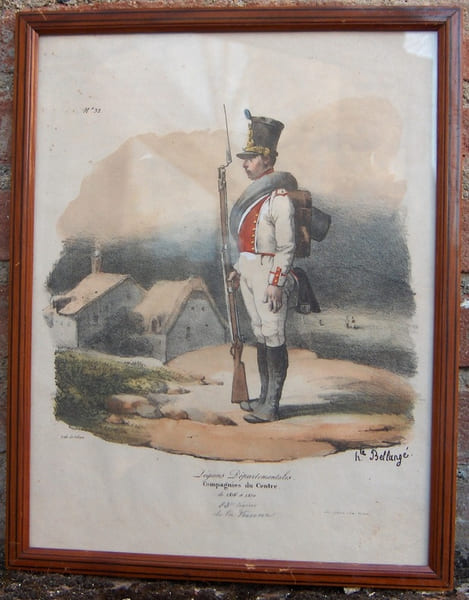 LEGIONS DEPARTEMENTALES. COMPAGNIES DU CENTRE, DE 1816 A 1820.  GIHAUT. SANS DATE (VERS 1831. IMPRIMERIE LITHOGRAPHIQUE DE VILLAIN).. BELLANGE ...