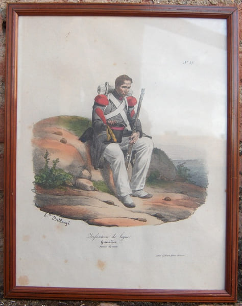 INFANTERIE DE LIGNE. GRENADIER. TENUE DE ROUTE. . BELLANGE HIPPOLYTE (1800-1866).