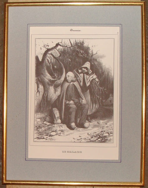 LE MALADE.. DAUMIER HONORE. (1808-1879).