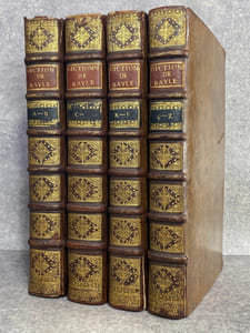 DICTIONNAIRE HISTORIQUE ET CRITIQUE, PAR MR PIERRE BAYLE. QUATRIEME EDITION, REVUE, CORRIGEE ET AUGMENTEE. AVEC LA VIE DE  L'AUTEUR, PAR MR. DES MAIZEAUX. 