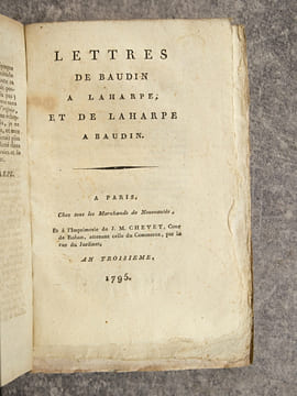 LE SALUT PUBLIC, OU LA VERITE DITE A LA CONVENTION. PAR UN HOMME LIBRE. . LA HARPE. (FREDERIC-CESAR. 1754-1838).