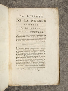 LE SALUT PUBLIC, OU LA VERITE DITE A LA CONVENTION. PAR UN HOMME LIBRE. . LA HARPE. (FREDERIC-CESAR. 1754-1838).