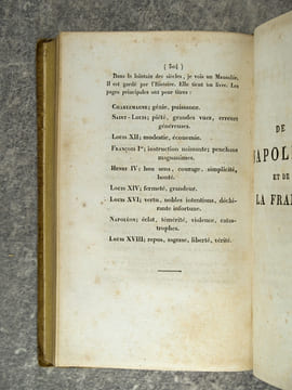 JUGEMENT IMPARTIAL SUR NAPOLEON, OU CONSIDERATIONS PHILOSOPHIQUES SUR SON CARACTERE, SON ELEVATION, SA CHUTE, ET LES RESULTATS DE SON GOUVERNEMENT, ...