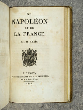 JUGEMENT IMPARTIAL SUR NAPOLEON, OU CONSIDERATIONS PHILOSOPHIQUES SUR SON CARACTERE, SON ELEVATION, SA CHUTE, ET LES RESULTATS DE SON GOUVERNEMENT, ...