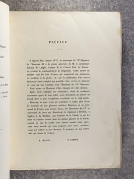 HISTORIQUE DU 19° REGIMENT DE CHASSEURS. 1792-1892. LEGION DE ROSENTHAL DE 1792 A 1793. 19° REGIMENT DE CHASSEURS DE 1793 A 1814. CHASSEURS DE LA ...