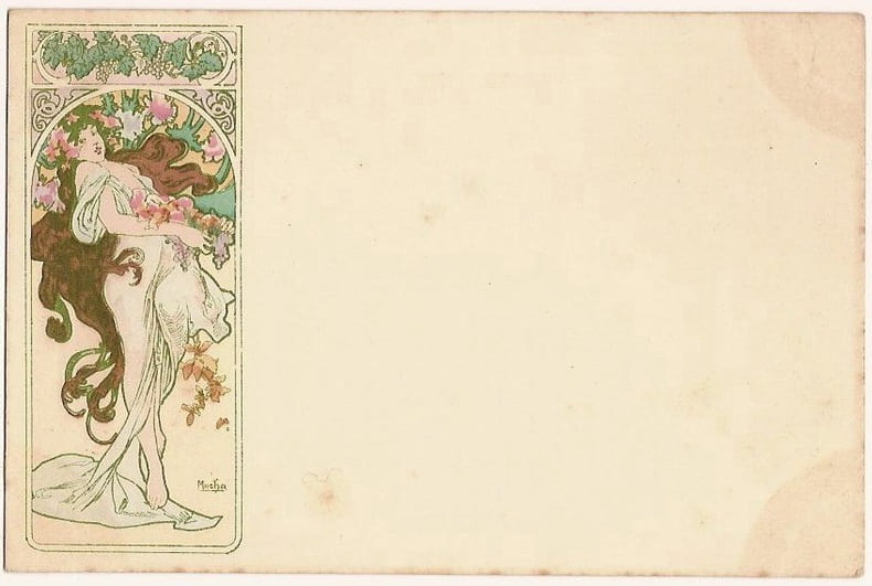 AUTOMNE. (NEUDIN 1991. C17). AUTUMN. (CATALOGUE RAISONNE BOWERS-MARTIN. 425). . MUCHA ALPHONSE (1860-1939).