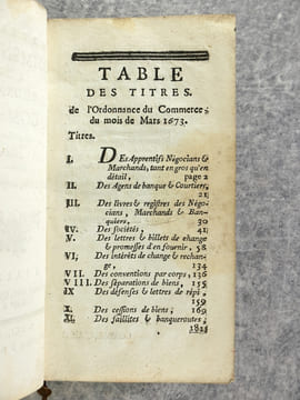 NOUVEAU COMMENTAIRE SUR L'ORDONNANCE DU COMMERCE DU MOIS DE MARS 1673. PAR M * * * CONSEILLER AU PRESIDIAL D'ORLEANS. NOUVELLE EDITION, CORRIGEE & ...