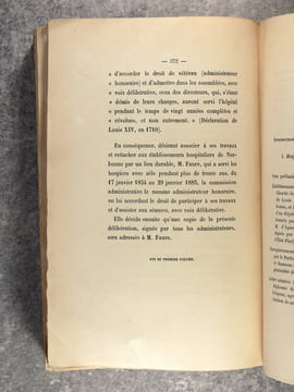 NOTES ET DOCUMENTS SUR LES ARCHIVES DES HOSPICES ET SUR LES RESULTATS COMPARES DE L’ASSISTANCE HOSPITALIERE A NARBONNE ET DANS UNE PARTIE DE L’EUROPE. ...