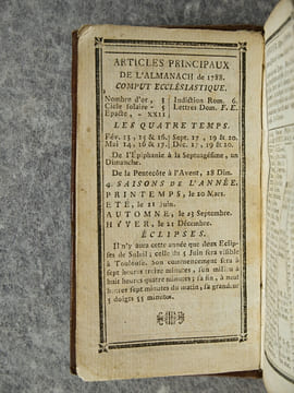 ALMANACH HISTORIQUE DE LA PROVINCE DE LANGUEDOC, NOUVELLE EDITION, ENRICHIE DE VIGNETTES ANALOGUES A CHAQUE CORPS. POUR L’ANNEE BISSEXTILE ...