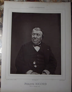 PHILIPPE RICORD. (MEDECIN FRANCAIS. 1800-1889). PARIS. 1876. (EXTRAIT DE LA "GALERIE CONTEMPORAINE, LITTERAIRE ET ARTISTIQUE").