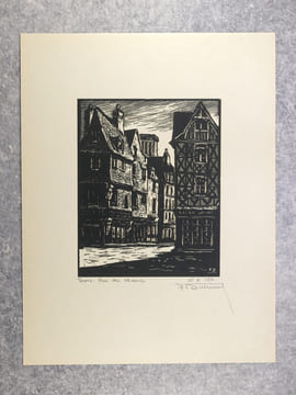 DANS LE VIEUX TOURS. VINGT-CINQ GRAVURES ORIGINALES DE FERDINAND DUBREUIL. PREFACE DE ROLAND ENGERAND. . DUBREUIL FERDINAND. (1894-1957).