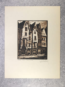 DANS LE VIEUX TOURS. VINGT-CINQ GRAVURES ORIGINALES DE FERDINAND DUBREUIL. PREFACE DE ROLAND ENGERAND. . DUBREUIL FERDINAND. (1894-1957).