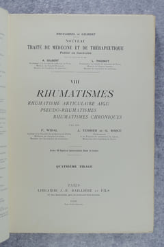 RHUMATISMES. RHUMATISME ARTICULAIRE AIGU. PSEUDO-RHUMATISMES. RHUMATISMES CHRONIQUES. PAR MM. F. WIDAL, AGREGE A LA FACULTE DE MEDECINE DE PARIS, ...