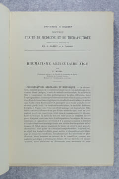 RHUMATISMES. RHUMATISME ARTICULAIRE AIGU. PSEUDO-RHUMATISMES. RHUMATISMES CHRONIQUES. PAR MM. F. WIDAL, AGREGE A LA FACULTE DE MEDECINE DE PARIS, ...