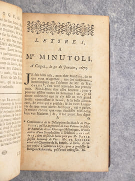 LETTRES CHOISIES DE MONSIEUR BAYLE, AVEC DES REMARQUES.. BAYLE PIERRE (1647-1706).