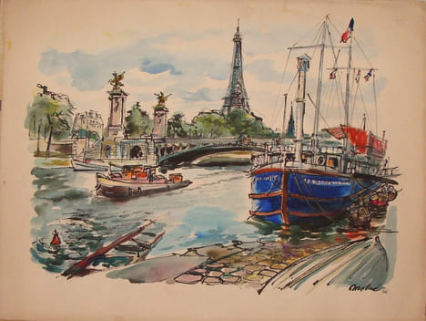 LA TOUR EIFFEL. (1956).. MOLNE. (LUIS VIDAL. 1907-1970).