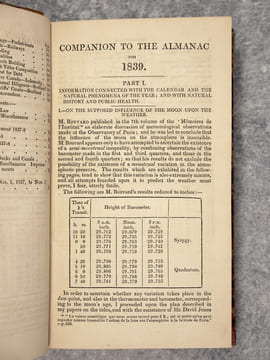 THE COMPANION TO THE ALMANAC, OR YEAR-BOOK OF GENERAL INFORATION FOR 1839 (AND 1841). CONTAINING: I. INFORMATION CONNECTED WITH THE CALENDAR AND THE ...