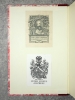 ESSAI DE REPERTOIRE DES EX-LIBRIS ET FERS DE RELIURE DES BIBLIOPHILES LORRAINS. . MAHUET. (ANTOINE, COMTE DE. 1866-1958) & ROBERT. (EDMOND DES). 