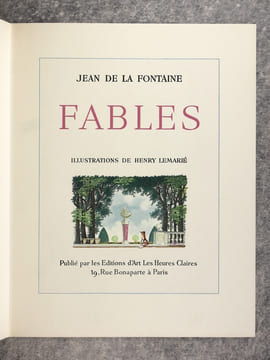 FABLES. ILLUSTRATIONS DE HENRY LEMARIE. . LA FONTAINE. (JEAN DE. 1621-1695).